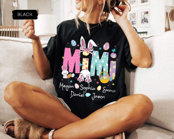 Personalized Grandma Easter Shirt - Easter Mimi with Grandkids' Names - Easter Gift for Nana or Mimi - Image 2