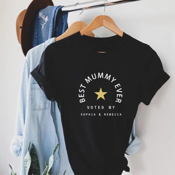 Best Mummy ever voted by add kids names - Custom mum T Shirt, Mothers Day Gift - Image 6