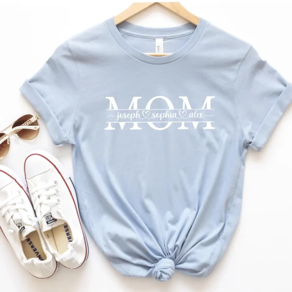 Custom Mama Shirt, Mom Shirt with Names, Personalized Mama T-shirt, Custom Mama Shirt, Mother's Day Shirt - Image 2