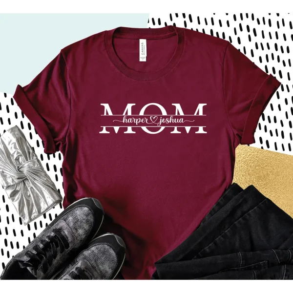 Custom Mama Shirt, Mom Shirt with Names, Personalized Mama T-shirt, Custom Mama Shirt, Mother's Day Shirt - Image 4