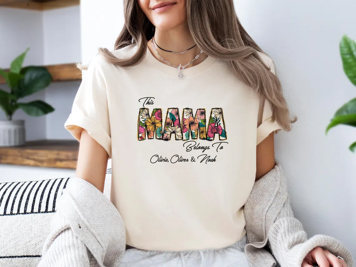Cute Mama Shirt, Mum Gift, Mum Birthday Gift, This Mummy Belongs, Personalized Mum Shirt