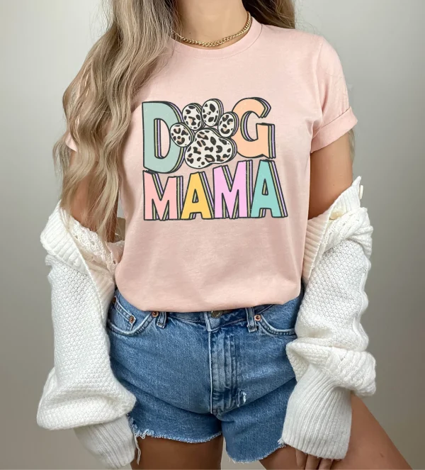 Dog Mama Shirt, Dog Mom Gift, Dog Mom T shirt, Dog Mom T-Shirt, Dog Lover Gift, Fur Mama Shirt, Pet Lover T Shirt - Image 2