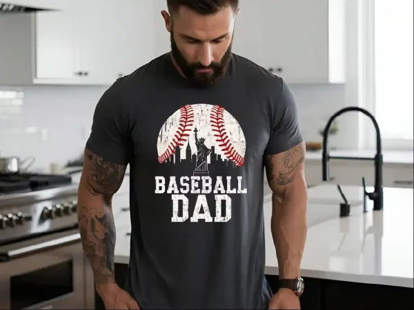 Baseball Dad T-Shirt ? Perfect Father's Day Gift for Sports Loving Dads - Image 3