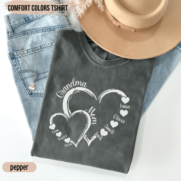 A Grandma's and Mom's Love Never Ends, Personalized Sweatshirt with Kids' Names - Image 4
