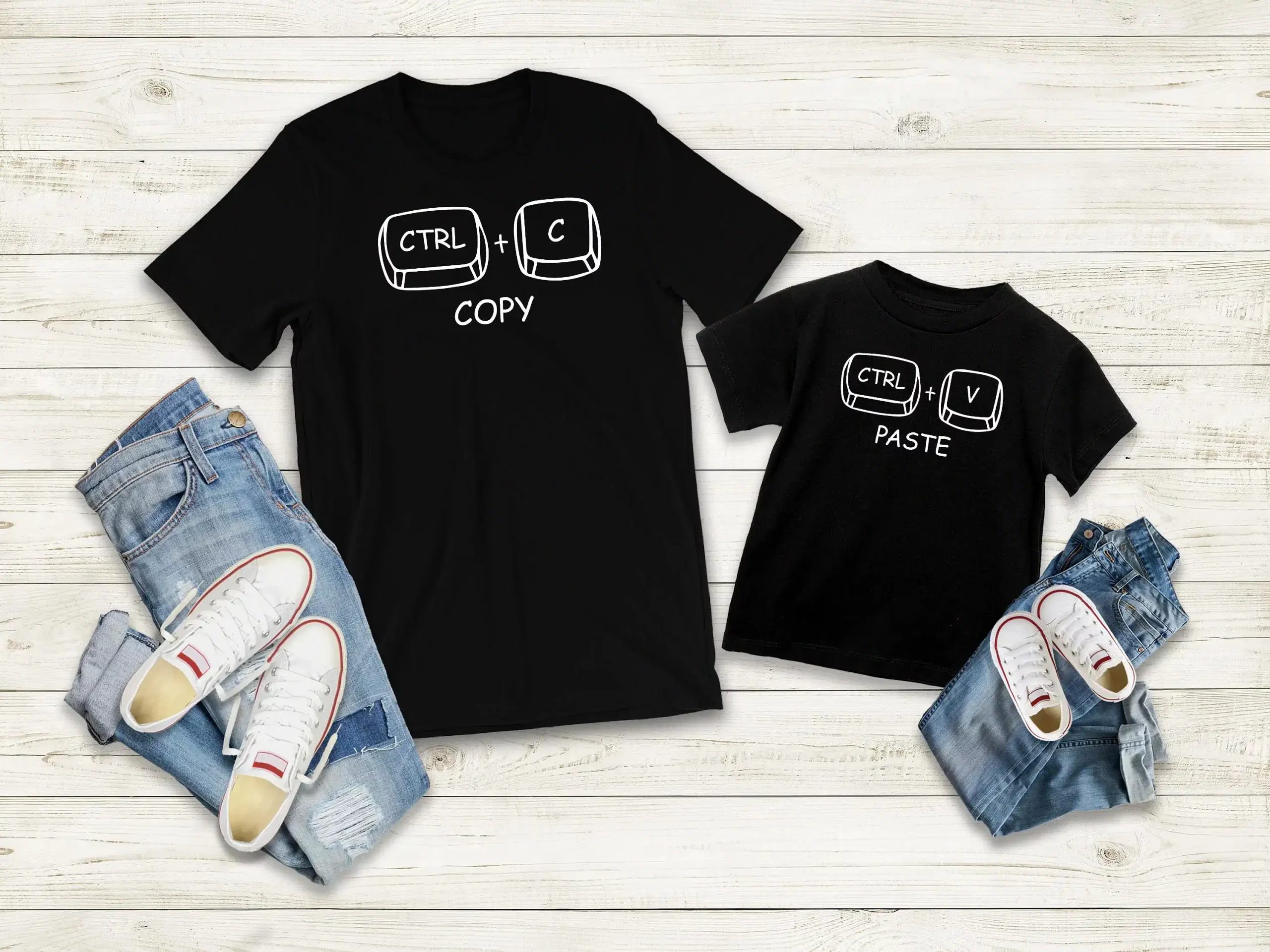 Copy Paste Matching T-Shirts, Ctrl C, Ctrl V Shirt, Fathers Day Shirt, Fathers Day Gift, Family Matching Gift