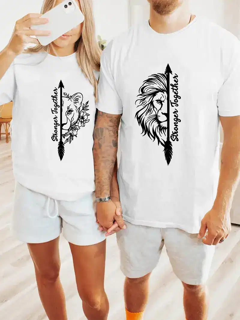 Couple Matching T-Shirt, Strong Together T-Shirt, Father's Day T-Shirt, The Best Family Matching Gift