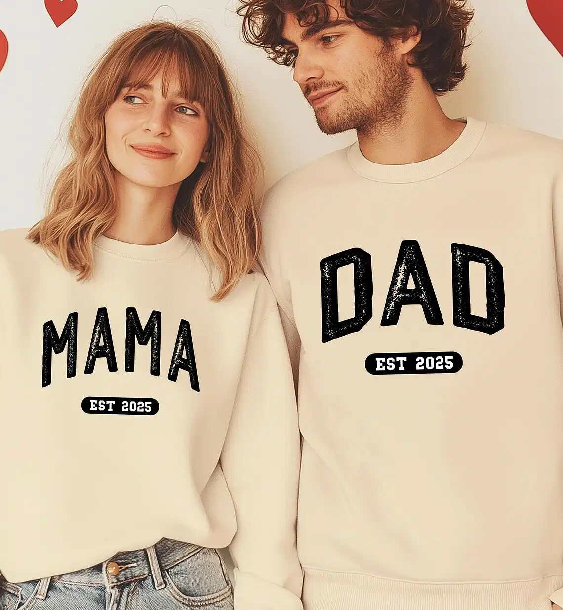 Custom Mom And Dad Shirts, Matching Dad And Mom, New Dad Shirt, Mom Est 2025, New Mom And Dad Gift, The Best Family Holiday Gift