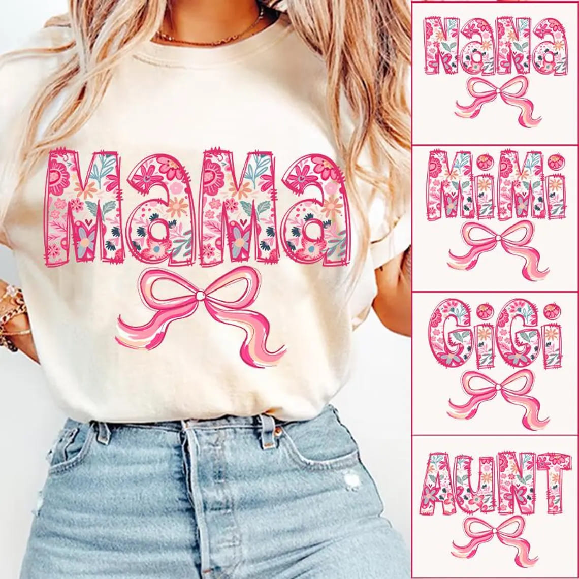 Trendy Floral Mama Design, Retro Coquette Vibes, The Best Mother's Day Gift