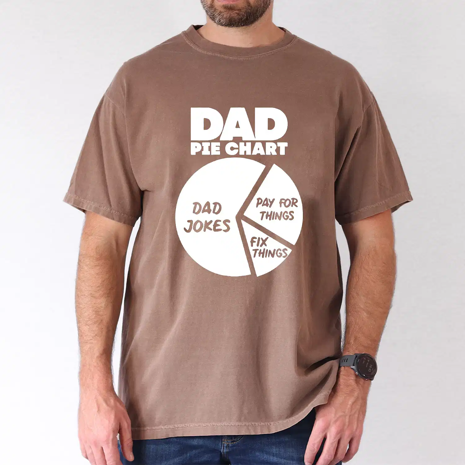 Dad Pie Chart Include Dad Jokes, Dad For Things, Fix Things, Funny Dad Graphic Tee, The Best Father's Day Gift