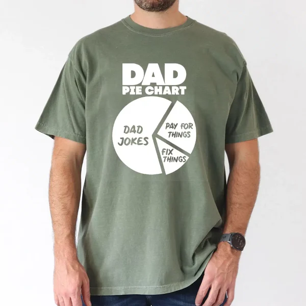 Dad Pie Chart Include Dad Jokes, Dad For Things, Fix Things, Funny Dad Graphic Tee, The Best Father's Day Gift - Image 3