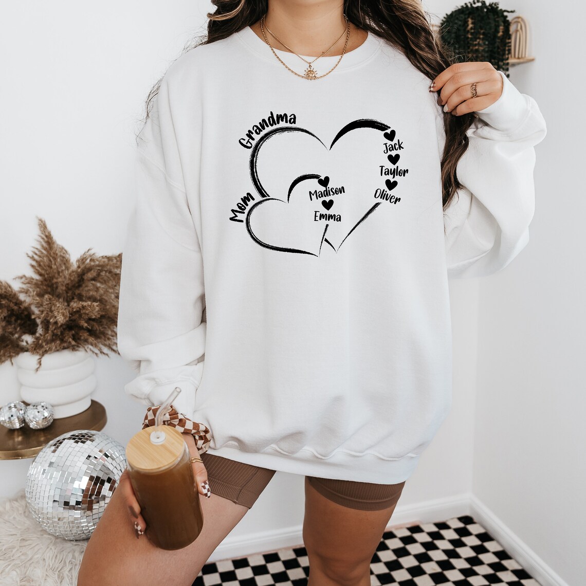 Custom Grandma - Mama Shirt, Personalized with Kids' Names