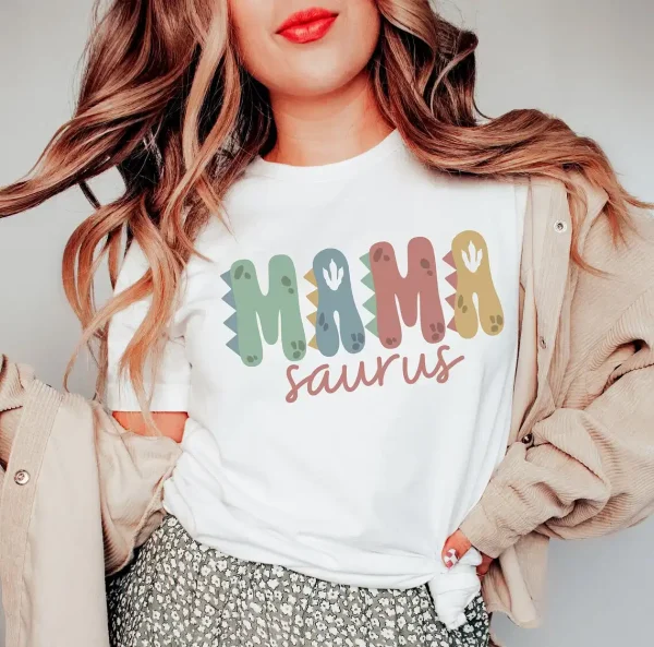 Mama Saurus, Dad Saurus Tees T-Shirt, Mother's Day, Father Day, Couple Matching, The Best Family Holiday Gift - Image 3