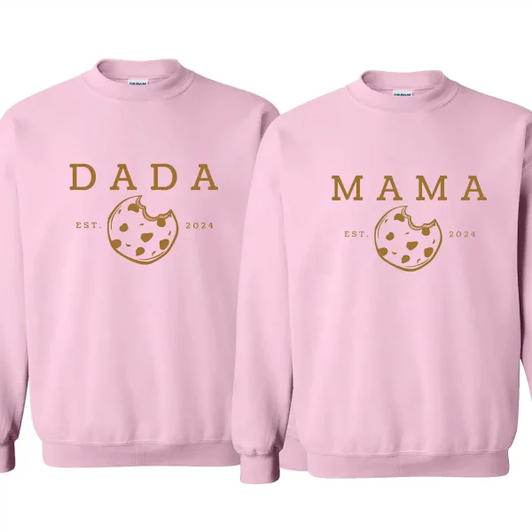 Milk And Cookies T-Shirt, Family Matching First Birthday T-shirts Milk and Cookie Them - Image 2