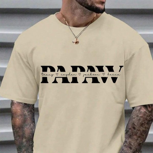 Personalized Father's Day Shirts, Custom Name Dad Daddy with Name Kids - The Best Father's Day Gift - Image 3