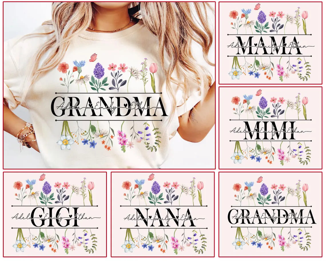 Boho Mama Sweatshirt with Vintage Floral Design – Perfect Mother's Day Gift