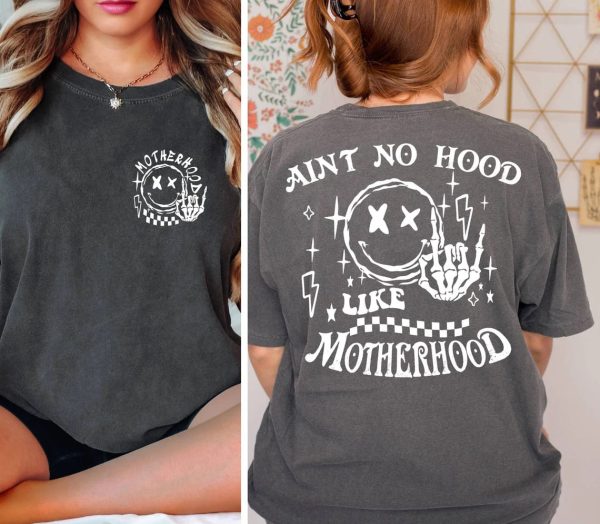 Rock Mom, Ain't No Hood Like Motherhood, Rock Band Cool T-Shirt, Happy Mother's Day, The Best Gift for Women - Image 5