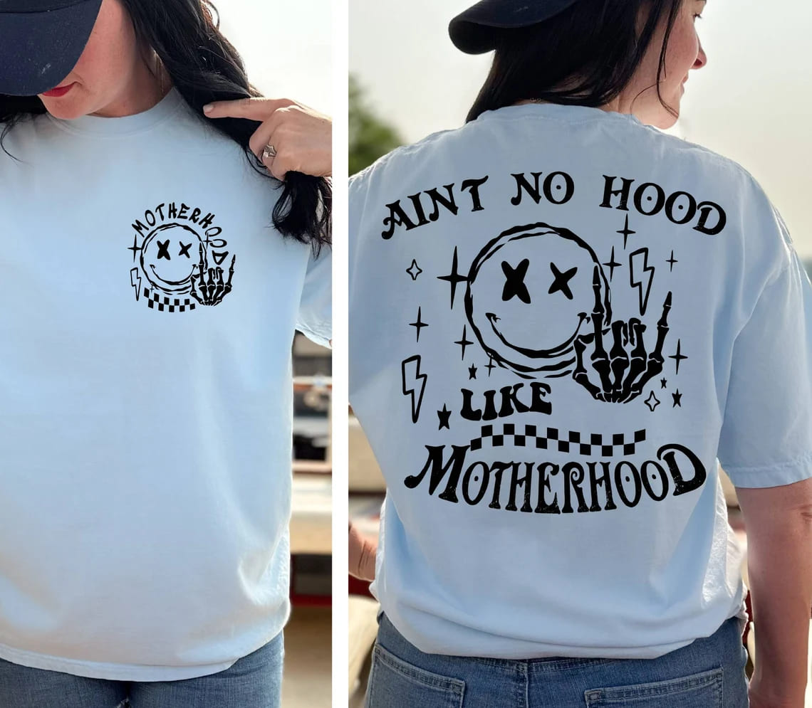 Rock Mom, Ain't No Hood Like Motherhood, Rock Band Cool T-Shirt, Happy Mother's Day, The Best Gift for Women