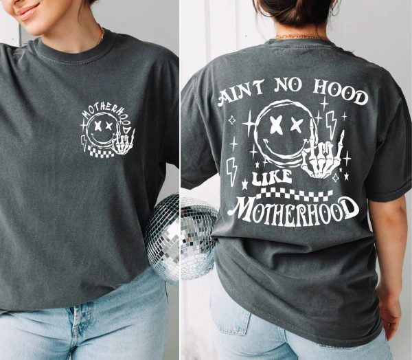 Rock Mom, Ain't No Hood Like Motherhood, Rock Band Cool T-Shirt, Happy Mother's Day, The Best Gift for Women - Image 3