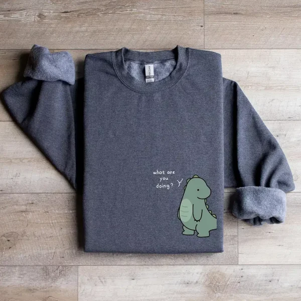 Couples Matching T-Shirt With What Are You Doing And Miss You Hug Me! Print Design, The Best Family Matching Gift - Image 2