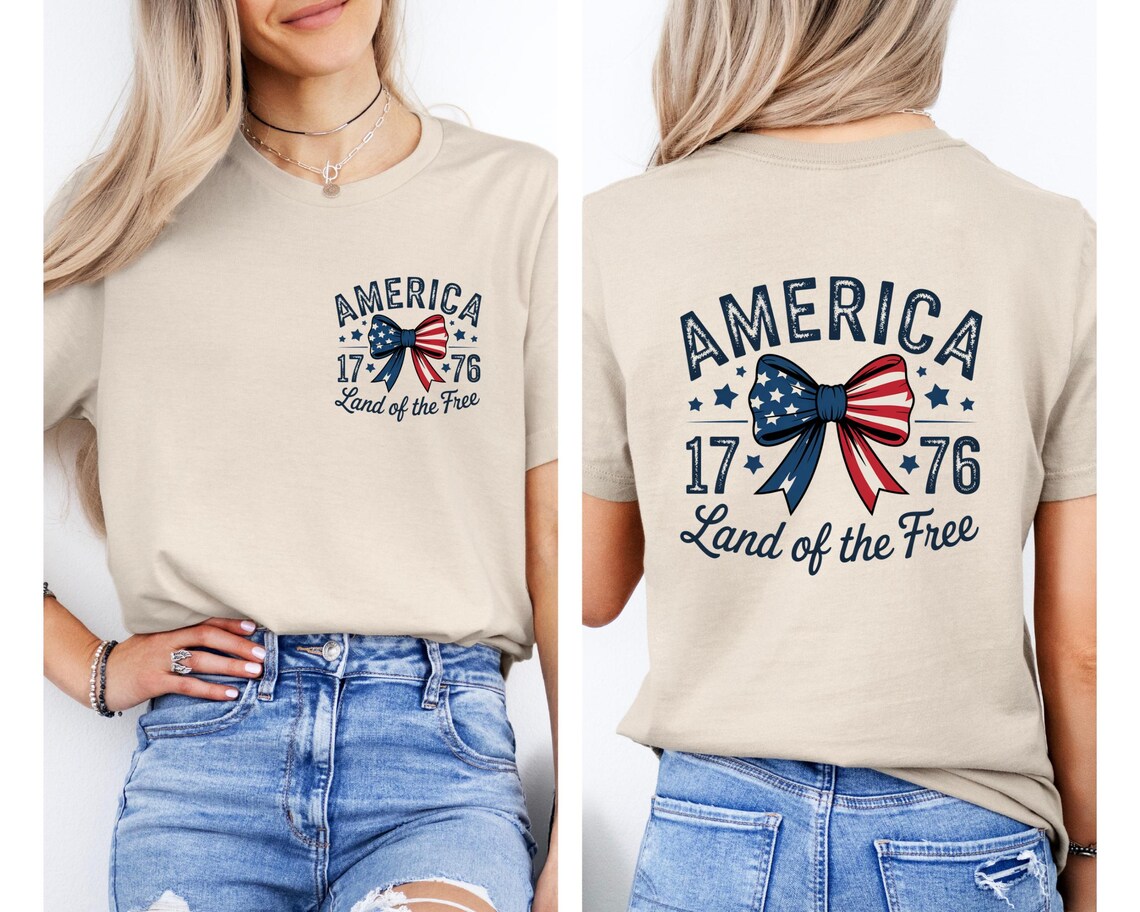 America Land of the Free Est. 1776 T-Shirt – 4th of July Tee, Independence Day Gift, Patriotic USA Shirt