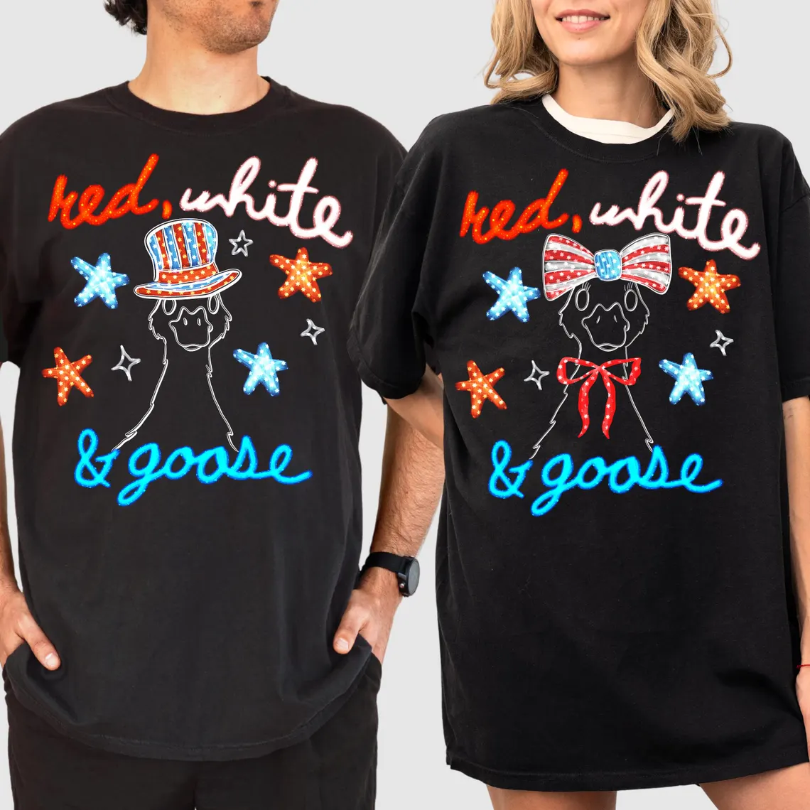 4th Of July Matching Couple Shirts, His and Hers Independence Day Tee, American Couple Shirt, Husband and Wife Matching Fourth of July Shirt