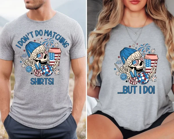 4th of July Couples Shirts, Funny Fourth of July Couples Shirt, Matching 4th of July Couples Shirts, Patriotic Matching Couples Outfit - Image 3