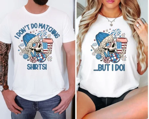 4th of July Couples Shirts, Funny Fourth of July Couples Shirt, Matching 4th of July Couples Shirts, Patriotic Matching Couples Outfit