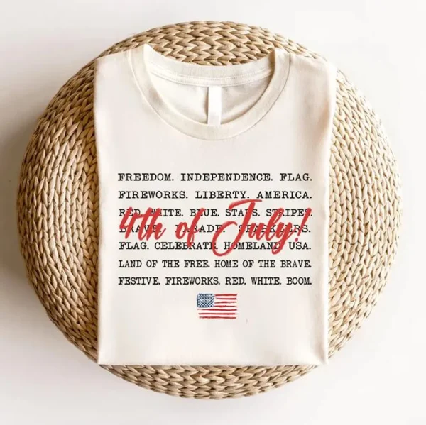 4th of July T-Shirt – Cute Patriotic Pullover for Women – Red White and Blue USA Pride Independence Day Outfit - Image 2