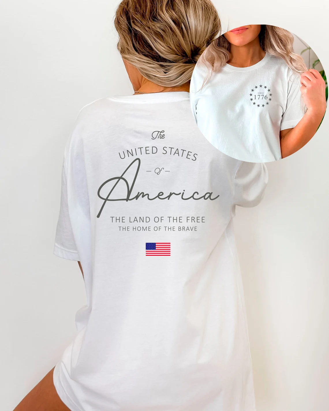 USA 1776 – Patriotic 4th of July T-Shirt – Land of the Free American Independence Day Tee