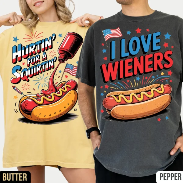 4th Of July Matching Couple Shirts, His and Hers Independence Day Tee, American Couple Shirt, Husband and Wife Matching Fourth of July Shirt - Image 3