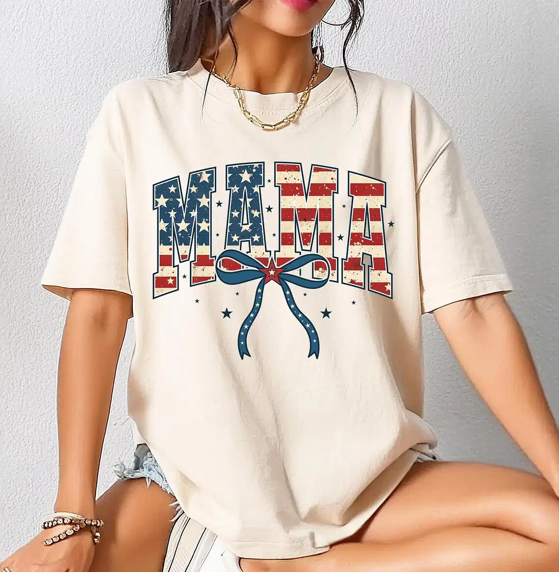 American Mama, 4th of July T-Shirt, Fourth of July Tee, USA Mama Tshirt, Patriotic Mama Tee, Mother's Day Gift Shirt