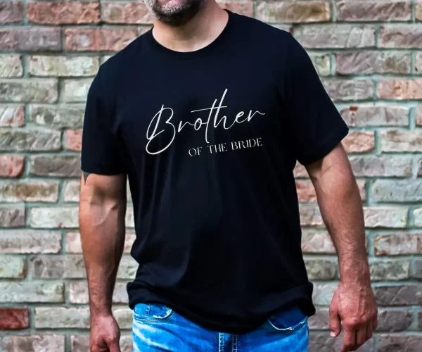Brother On The Bride T-Shirt, Cool Brothers Club Shirt, Brother Birthday Gift, Best Brother Shirt, Shirt for Brother - Image 2