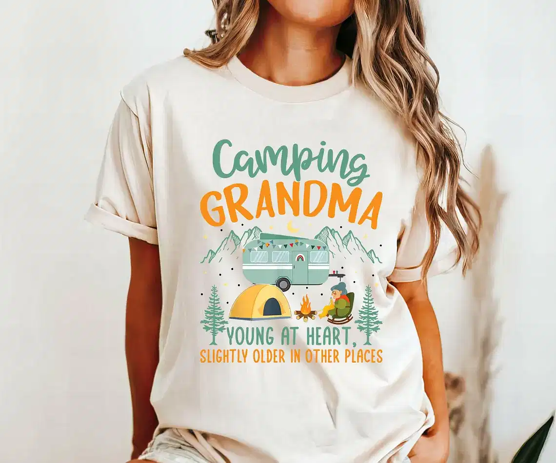 Camping Grandma, Camping, Camp 2025 Shirt, Family Outdoor Shirt, Grandma T-Shirt, Vacation Shirt, Summer T-Shirt
