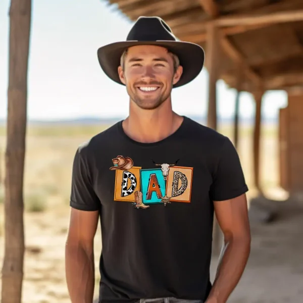 Southern Dad Shirt ? Rodeo Cowboy Aesthetic for Country Fathers - Image 3