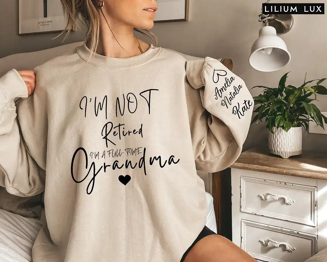Custom Grandma Goose On The Loose Sweatshirt, Cute Grandma , Funny Goose Gift, New Grandma T-Shirt, Mothers Day Gift, Funny Grandma, Gigi Tee (Copy)