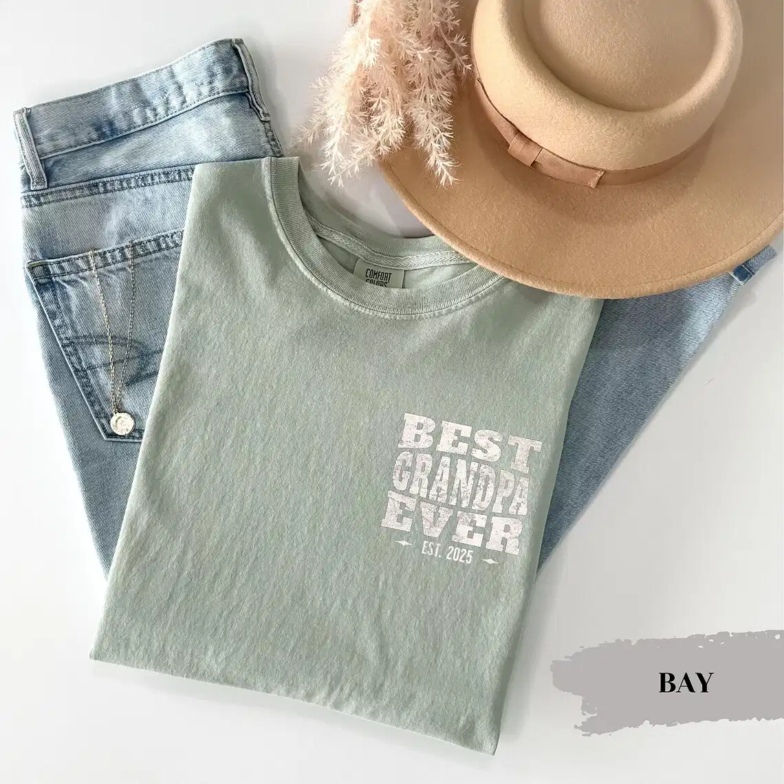 Best Grandpa Ever T-Shirt, Custom Grandpa Est, Funny Granddad Shirt, Gift for Grandpa, Father's Day Gift