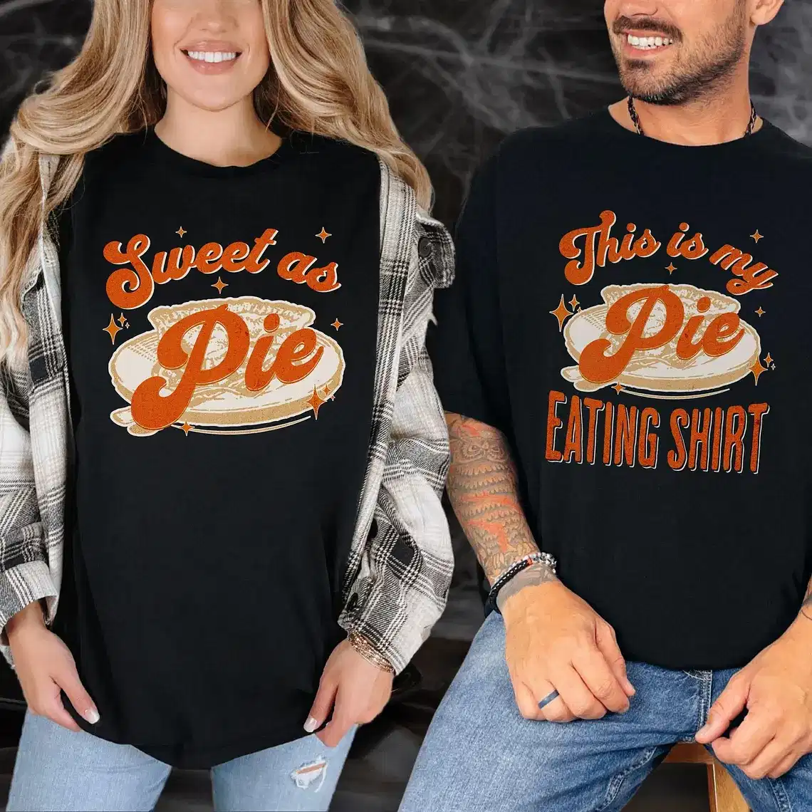 Matching Couple Shirts, Raunchy Boyfriend Girlfriend T-Shirts, Inappropriate Humor Matched Tees for Couples, Funny Couple Gift