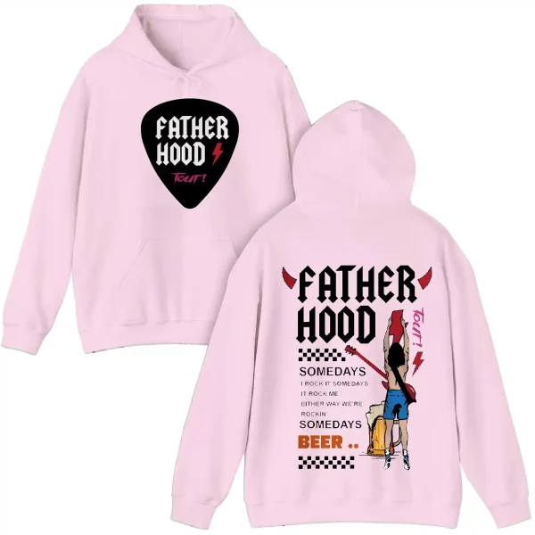 Dad, Some Days Rock It Hoodie, Some Day It Rocks Me, Either Way We're Rockin', Fatherhood Hoodie - Image 4
