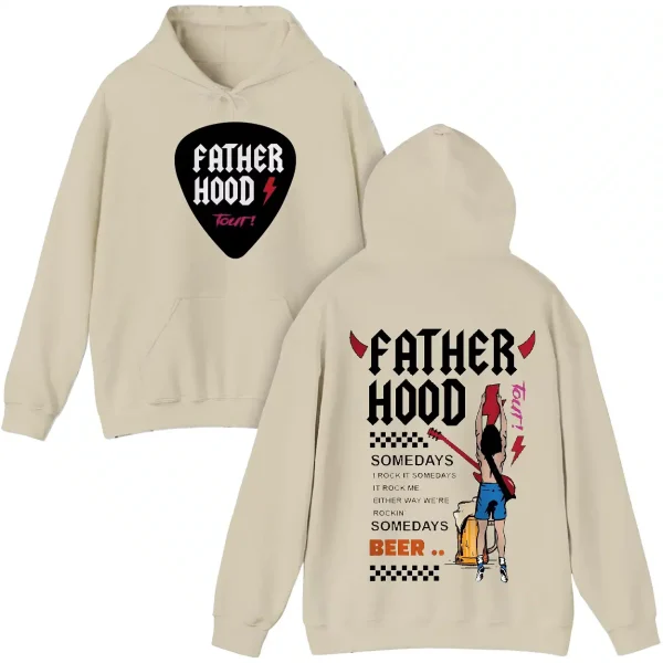 Dad, Some Days Rock It Hoodie, Some Day It Rocks Me, Either Way We're Rockin', Fatherhood Hoodie - Image 3