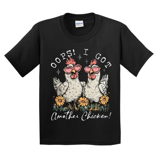 Oops I Got Another Chicken Shirt – Funny Farm Animal Tee – Rustic Farmhouse Chicken Lover Shirt – Cute Country Floral Hen T-Shirt - Image 4