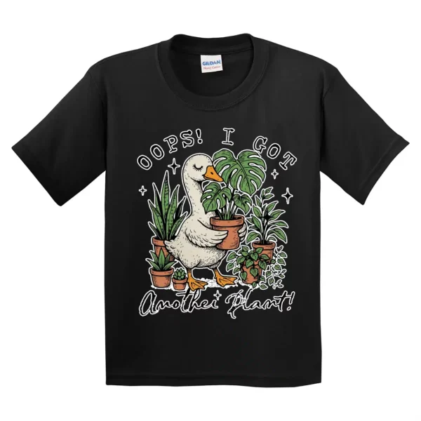 Oops I Got Another Plant T-Shirt – Funny Goose Plant Lover Tee – Sarcastic Gardening Humor Shirt – Vintage Meme T-Shirt for Gardeners - Image 3