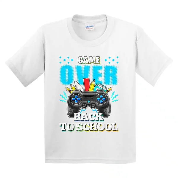 Back To School Game Over For Boy Kids Gamers Boys Student T-Shirt - Unisex, Gift for Youth, Back To School - Image 3