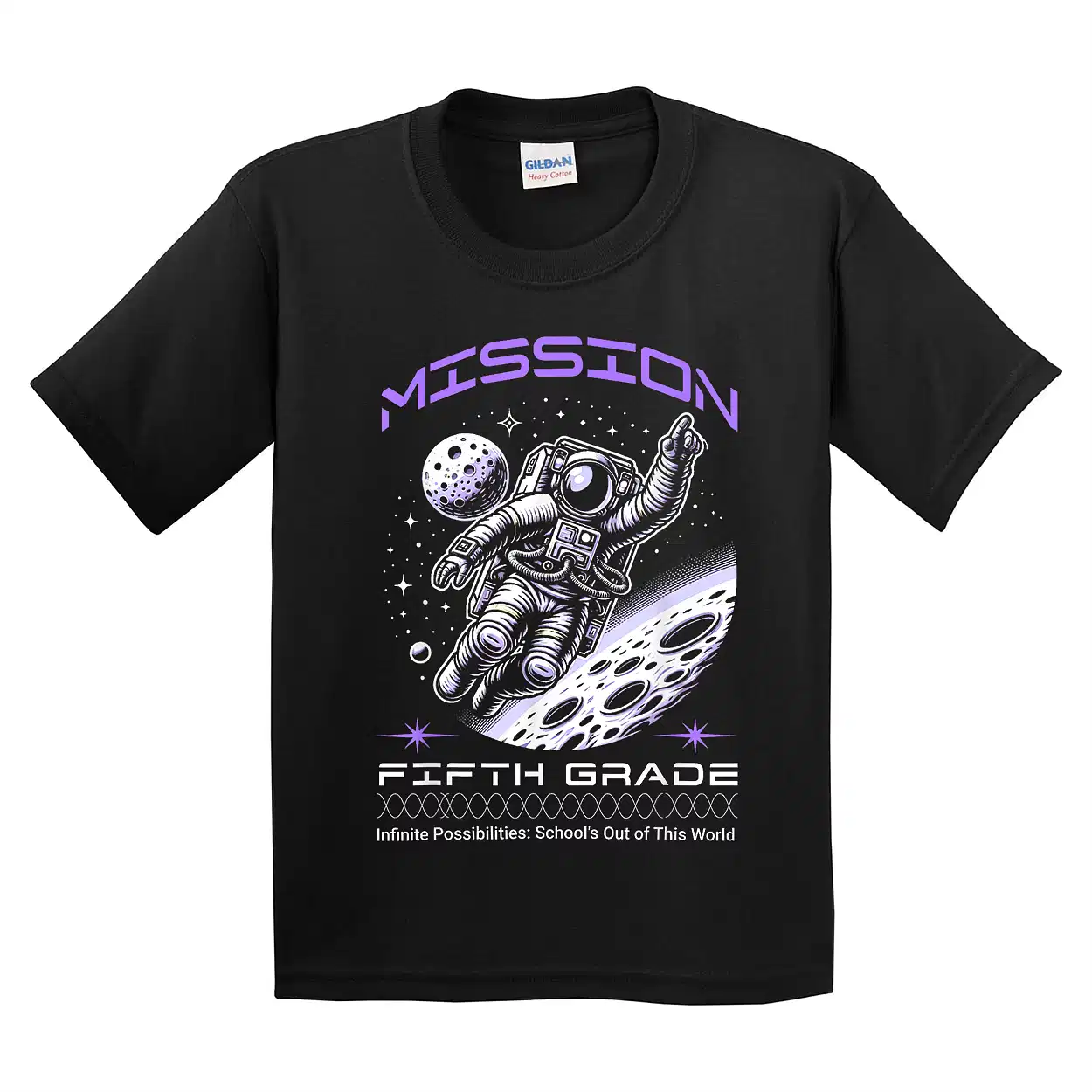 Fifth Grade Back To School Space Rocket Astronaut T-Shirt - Unisex, Gift for Youth, Back To School