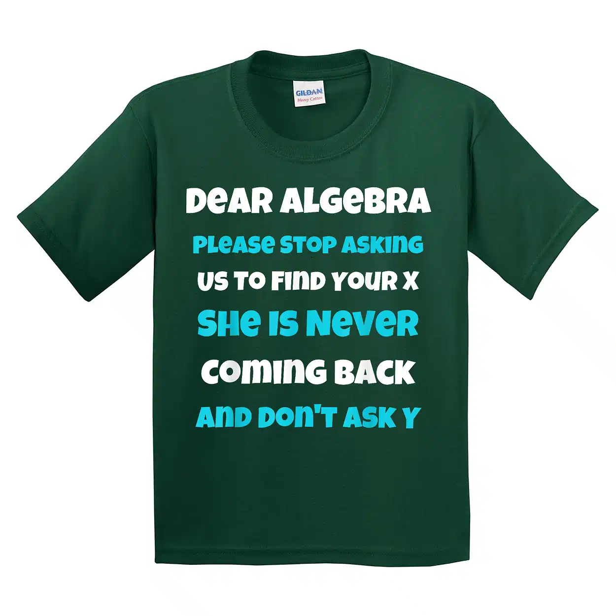 Dear Algebra Funny Sarcastic School Saying T-Shirt - Unisex, Gift for Youth, Back To School