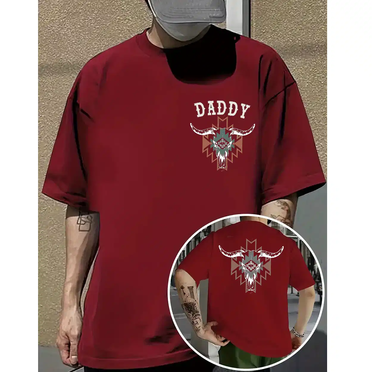 Aztec Boho Bull Skull T-Shirt – Women’s Country Cowgirl Tee – Western Rodeo Graphic, Wallen-Inspired Style, Perfect Cow Skull Shirt