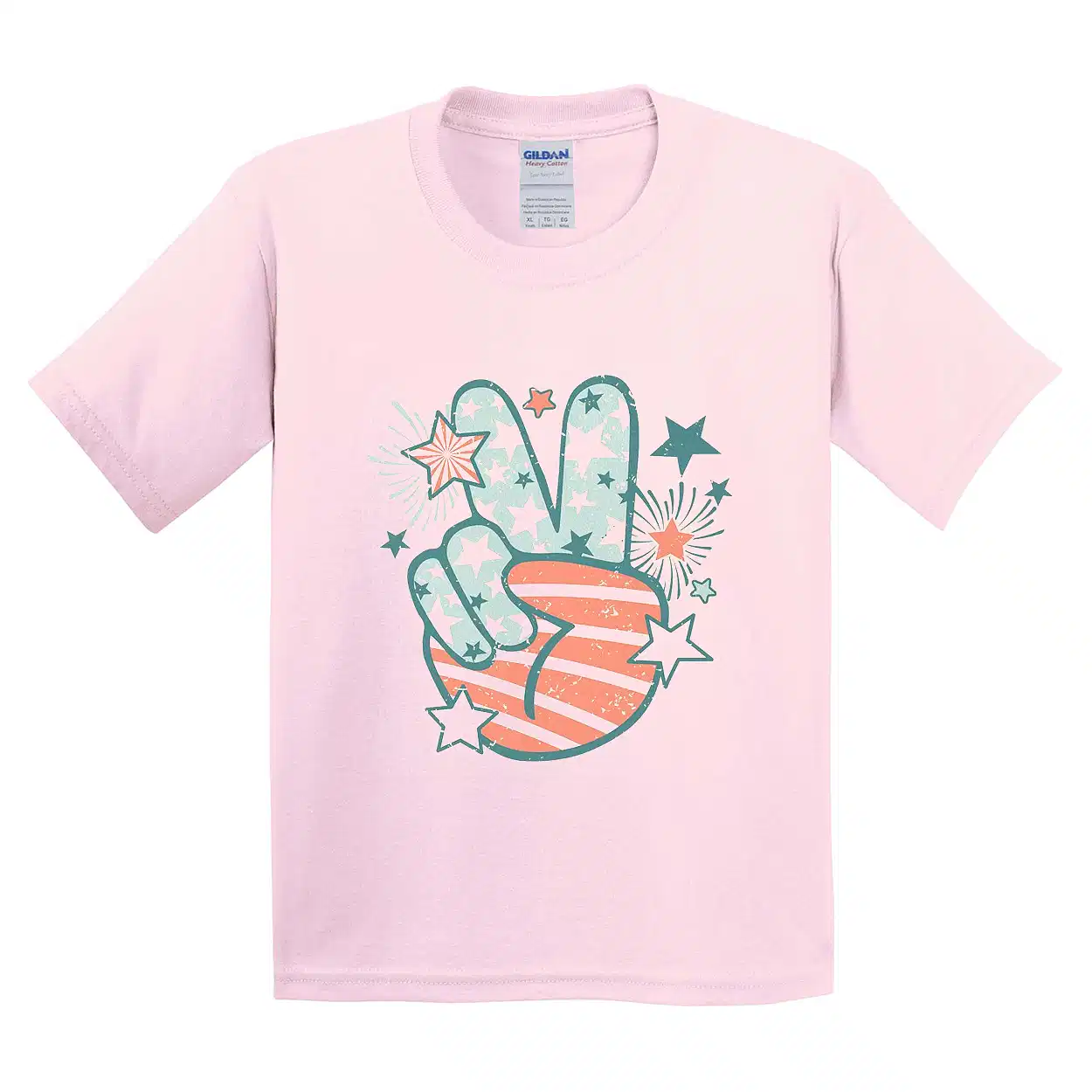 4th of July Peace Toddler T-Shirt – Patriotic Boys Natural Tee, Cute Kids American Independence Day Outfit