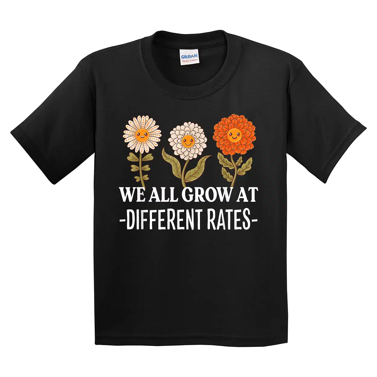We All Grow At Different Rates Back To School Teacher T-Shirt - Unisex, Gift for Youth, Back To School