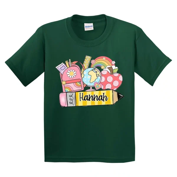Custom Back To School T-Shirt – Personalized First Day Of School Shirt for Kids – Cute Kids Back to School Tee with Name - Image 4