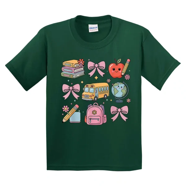 Back to School Coquette Teacher Women Girl Kindergarten PreK T-Shirt - Unisex, Gift for Youth, Back To School - Image 3