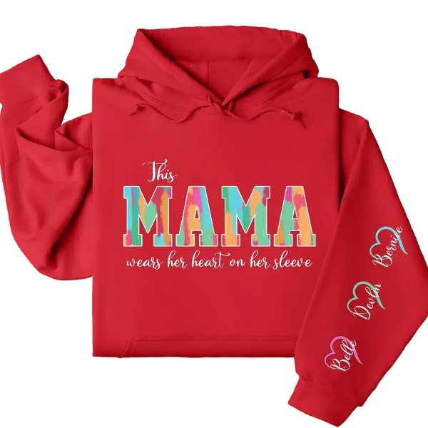 Personalized Mama Hoodie – Custom Mama  with Kids’ Names on Sleeve, Thoughtful Mother’s Day or Birthday Gift Idea - Image 5